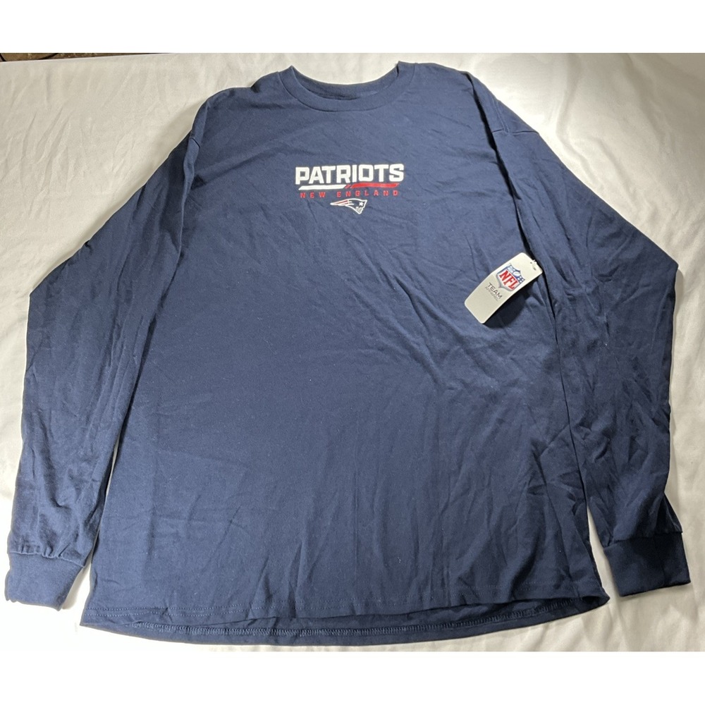 NEW Mens XL NFL New England Patriots Long Sleeve Tee Pullover Gildan T-Shirt